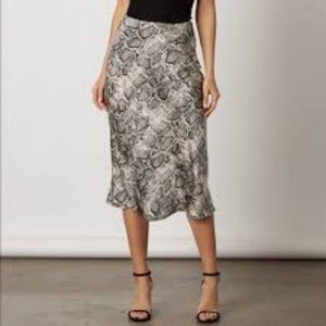 PINK Victoria Secret satin midi slip skirt snake